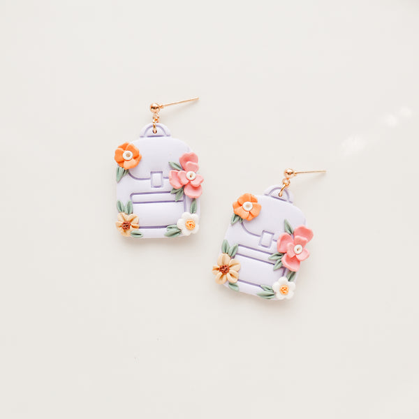 Floral Backpack Earrings