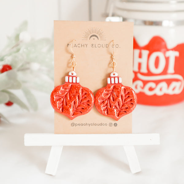 Red Bauble Earrings