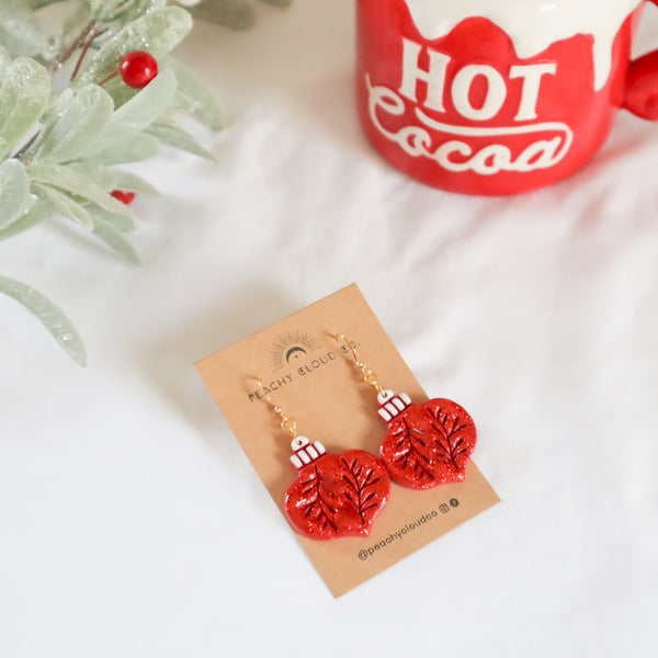 Red Bauble Earrings