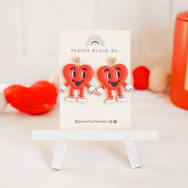 Cartoon Heart Earrings