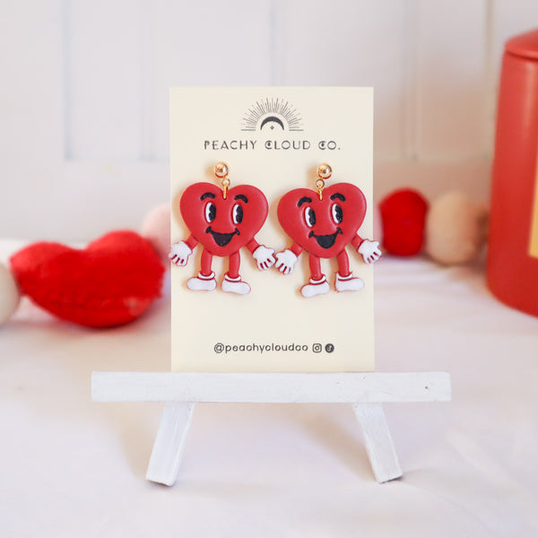 Cartoon Heart Earrings