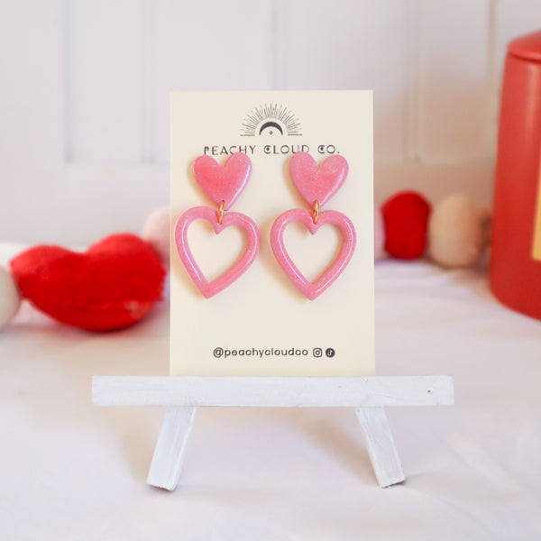 Shimmer Heart Dangles