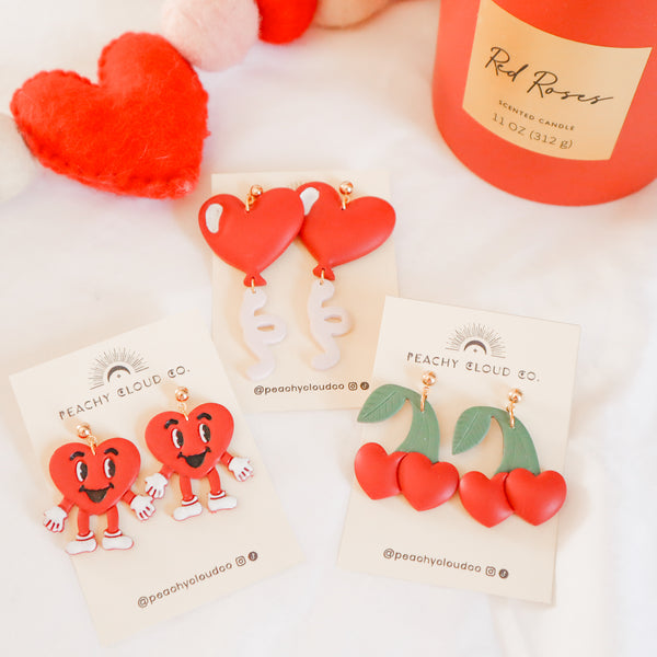 Cartoon Heart Earrings