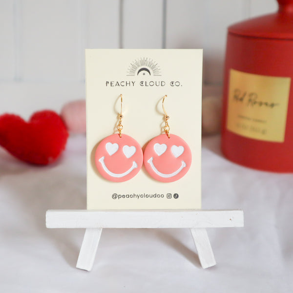 Heart Eye Smiley Earrings