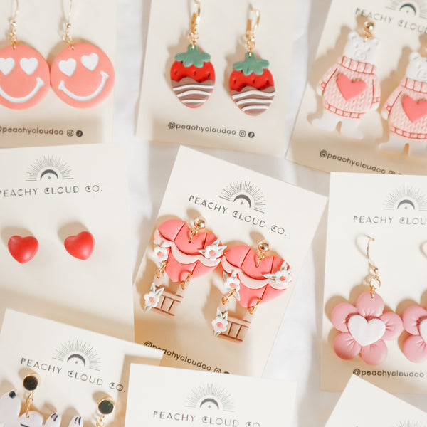Heart Flower Earrings
