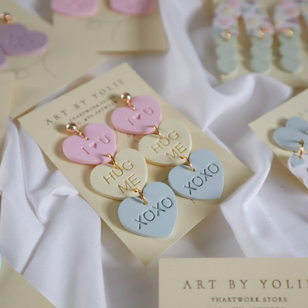 Tiered Conversation Heart Dangles