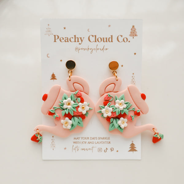 Sweet Berry Teapot Earrings