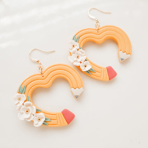 Heart Pencil Earrings