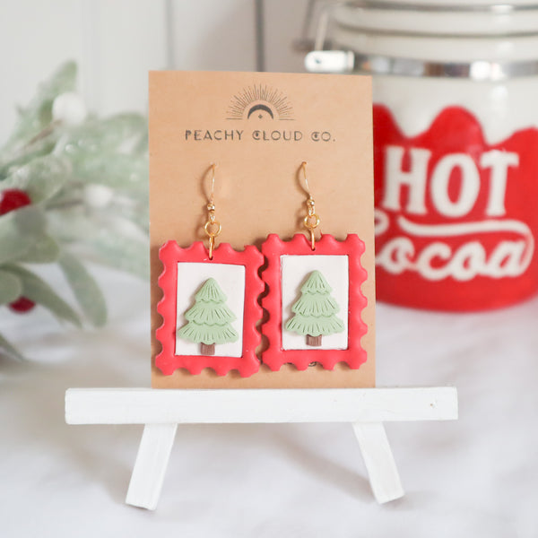 Tree Stamp Earrings