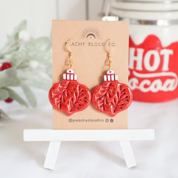 Red Bauble Earrings