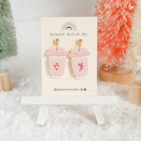 Candy Cane Latte Earrings