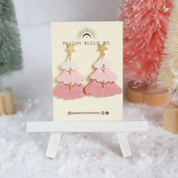 Pink Tiered Tree Dangles