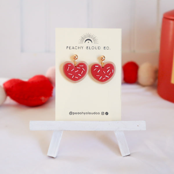 Heart Sugar Cookie Earrings