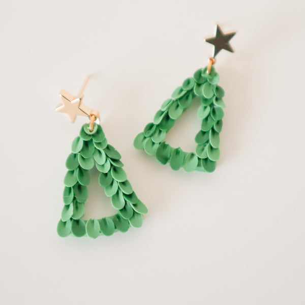 Christmas Tree Dangle Earrings