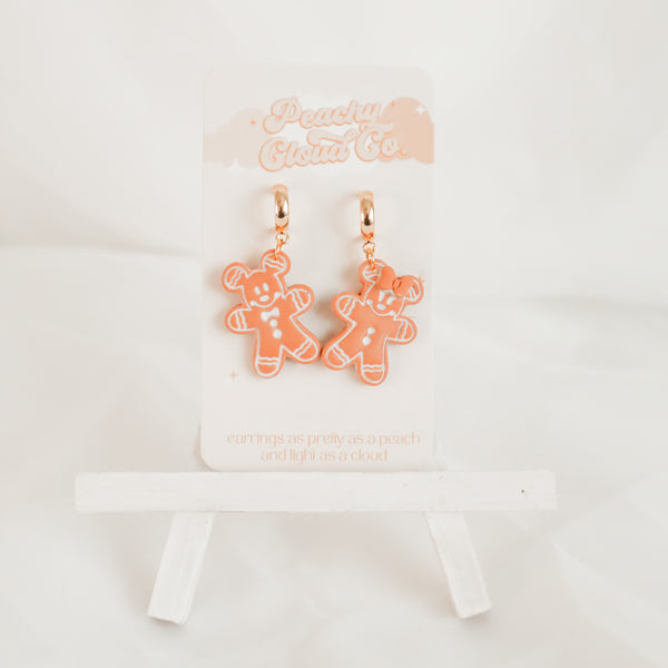Mickey and Minnie Gingerbread Earrings