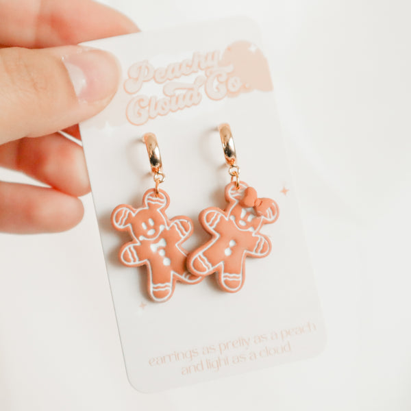 Mickey and Minnie Gingerbread Earrings