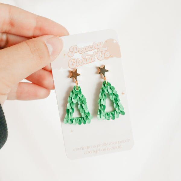 Christmas Tree Dangle Earrings