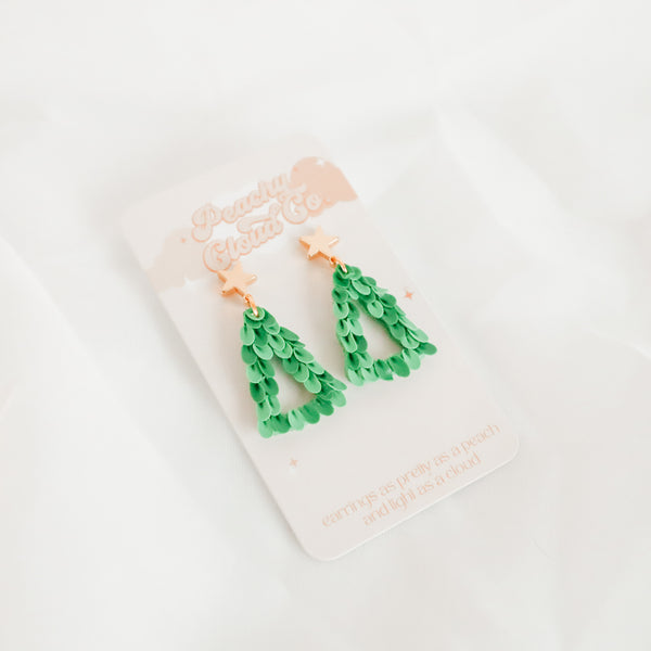 Christmas Tree Dangle Earrings