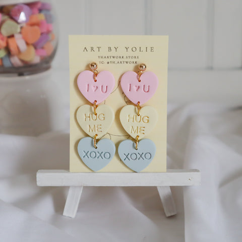 Tiered Conversation Heart Dangles