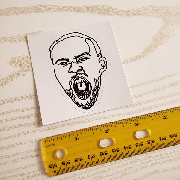 Mac Miller continuous line art vinyl stickers glossy finish