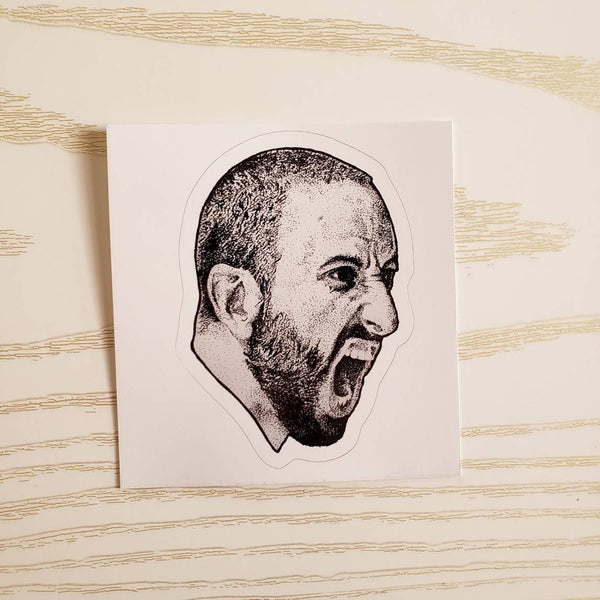 Manu Ginobili stippling illustration pen art vinyl stickers glossy finish