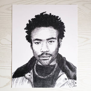 Donald Glover Childish Gambino Digital Print - Pencil Portrait